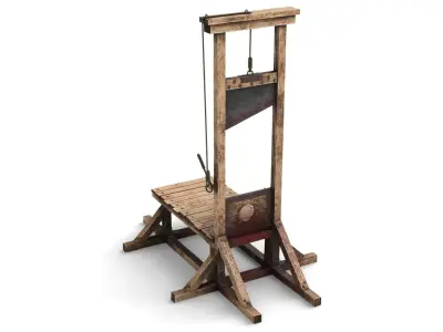 Guillotine for Execution Blood 3D model