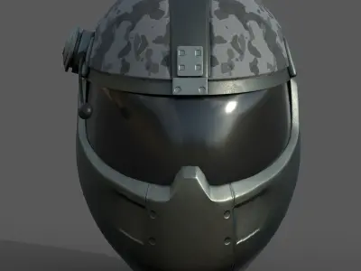 Helmet scifi protection space millitary fantasy futuristic  Low-poly 3D model