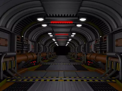 Sci Fi Interior Industrial  3D model