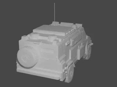 scifi cyberpunk 4x4 Truck 3D Model for printing 3D print model