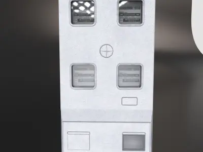 Wall-Mounted Electrical Box  Realistic Utility Box 3D Model 3D model