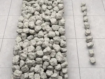 Gray gravel 3D model