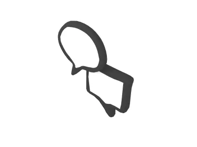 Speech Balloon v18 001 Low-poly 3D model