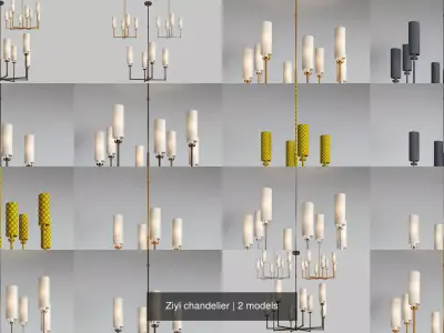 Ziyi chandelier 3D Model Pack