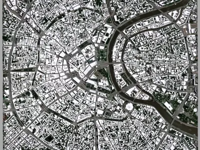 Cityscape Moscow The First Garden Ring Russia 3D model