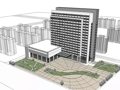 vacation spot-Resort-Fashion Leisure Hotel-0204 3D model