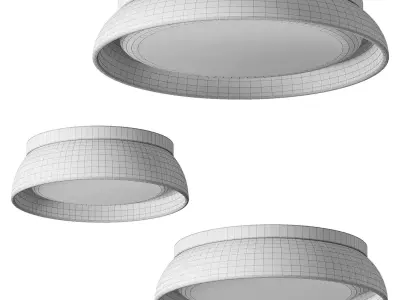 Docos Piedra Travertine Ceiling Light 3D model