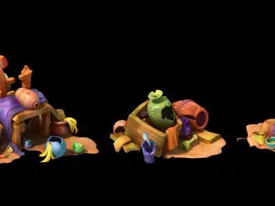 rubbish cartoon 3D model