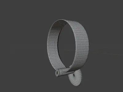 Wall Sconce Ring Acrylic Light Bedside Lamp Decorative Lighting 3D model