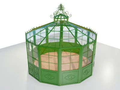 Italian Wrought Iron Greenhouse 2 3D model