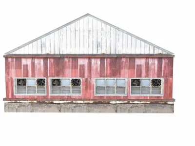 Industrial Warehouse Low-poly 3D model