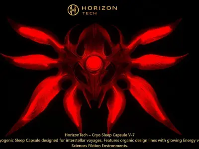 HorizonTech Cryo Sleep Capsule V7 3D model