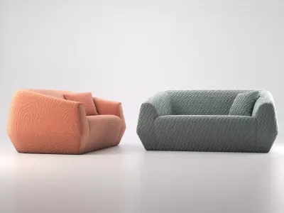 Uncover Medium Sofa 3D model