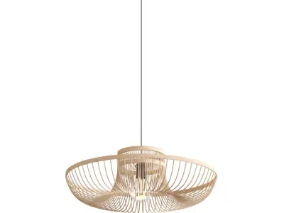 Luminaire sumbawa - suspension en bambou 3D model