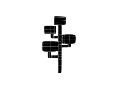 Cartoon Tree v10 003 Low-poly 3D model