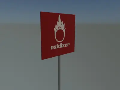 Sign oxidizer Free low-poly 3D model