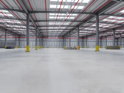 Industrial Warehouse Interior 7 Low-poly 3D model