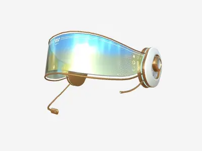 SciFi Glasses H09 Blue Orange - Character Design Fashion Low-poly 3D model