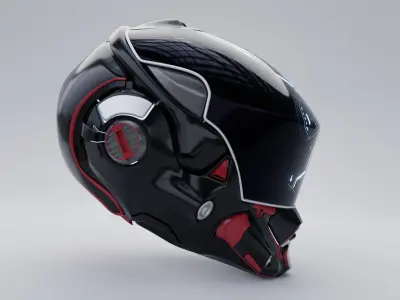 scifi helmet 3D model