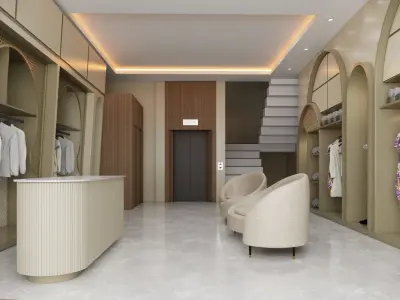 Clothing Store For Men  Women Store 3D Model 3D model