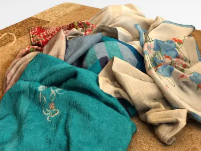 Towel Debris Low-poly 3D model