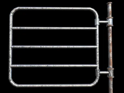 Barrier Gate - PBR - Metal Textured Low-poly 3D model