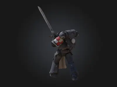  Dark Templar Warrior  Shadow-Forged Elite 3D Character Model 3D print model