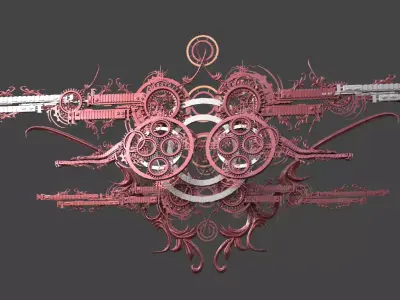 Victorian railway wall mount Low-poly 3D model