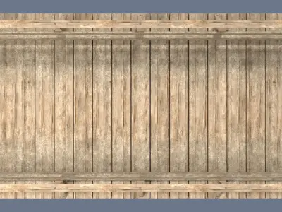 Bridge wooden shelf Low-poly 3D model