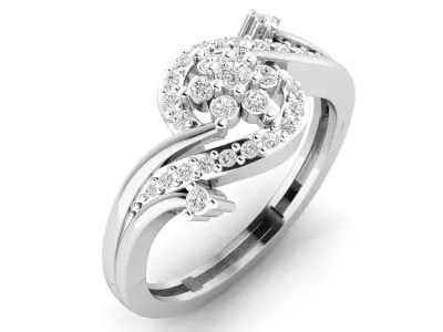 Women Ring Render 3dm STL MTL SLC JCD OBJ FBX Details 3D print model 7