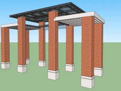 gate house simple 3D model