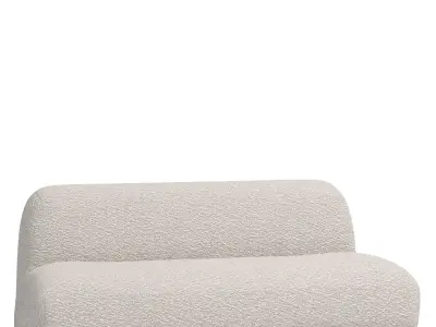  Floor Teddy Couch Hippo Loveseat Boucle Cloud Sofa 3D model