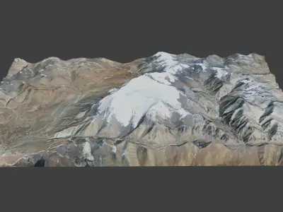 Noijin Kangsang Mountain Low-poly 3D model
