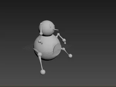 Confused Funny Robo 3D Model Low-poly 3D model