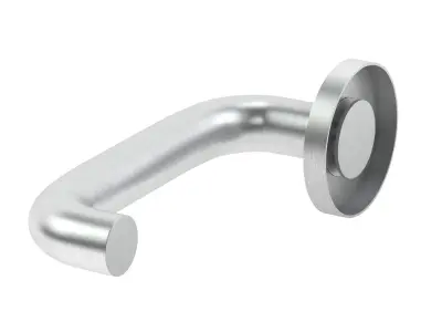 Return Satin Stainless Steel Door Handle  Low-poly 3D model