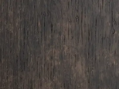 Scratched Dark Wood Plank PBR Seamless Texture