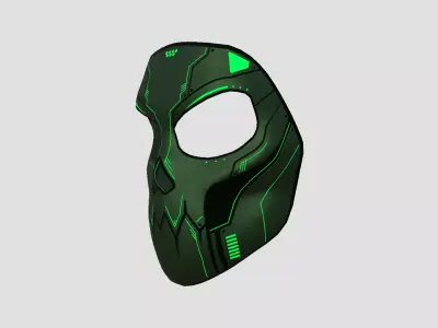Scifi Skull Mask A05 - Fantasy Character Design Low-poly 3D model