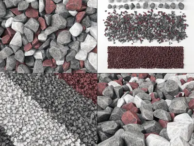 Rock stone splinter n3 3D model