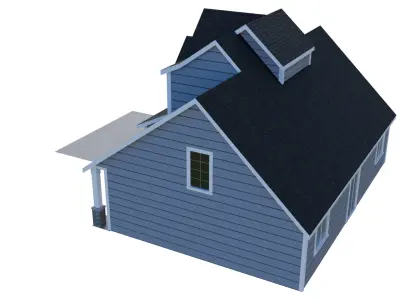 Suburban House One story 3D model