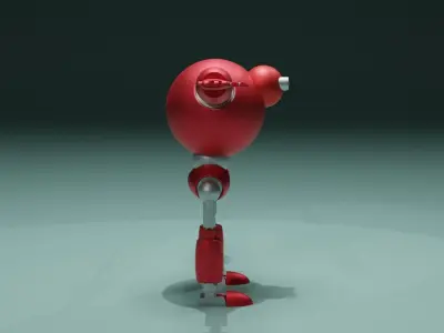 Combat game robot 3D model for game 3D model