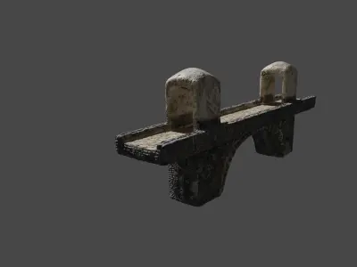 Medieval Bridge Free 3D model
