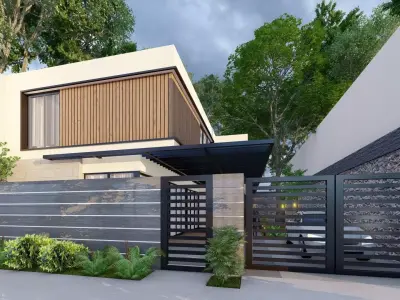 contemporary villa 3D model