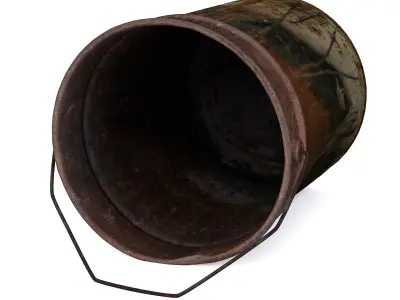 Old paint barrel 3D model