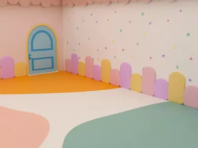 Children Room Interior Low-poly 3D model