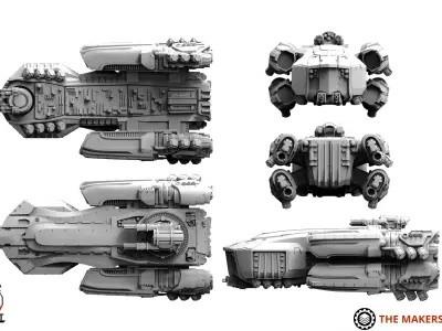 Obsidian Guard - Vultur Carrier 3D print model