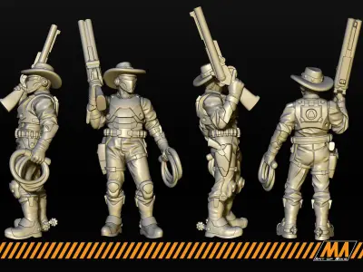 Cyber Cowboys 3D print model