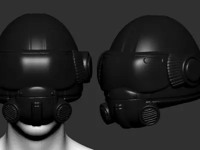helmet high poly sculpt 3d printable 3D model 3D model 3
