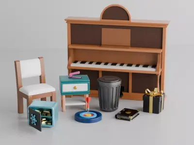 Diverse 3D Models Pack Free low-poly 3D model