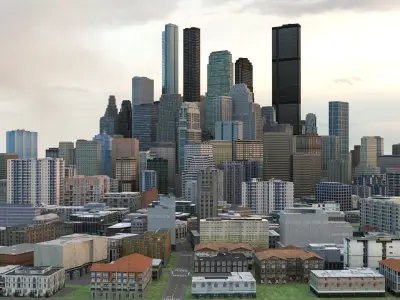 City 105 Low-poly 3D model