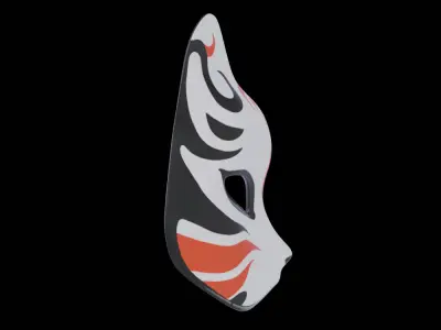 Hand Painted Cat Mask Free 3D model